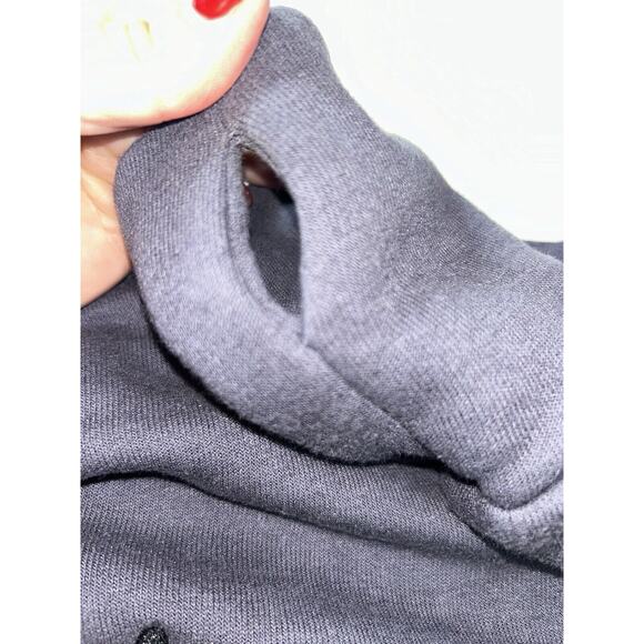 Women’s Peloton Pullover Sweatshirt Grey Gray Medium Turtle Neck Cowl Funnel USA - Picture 5 of 7